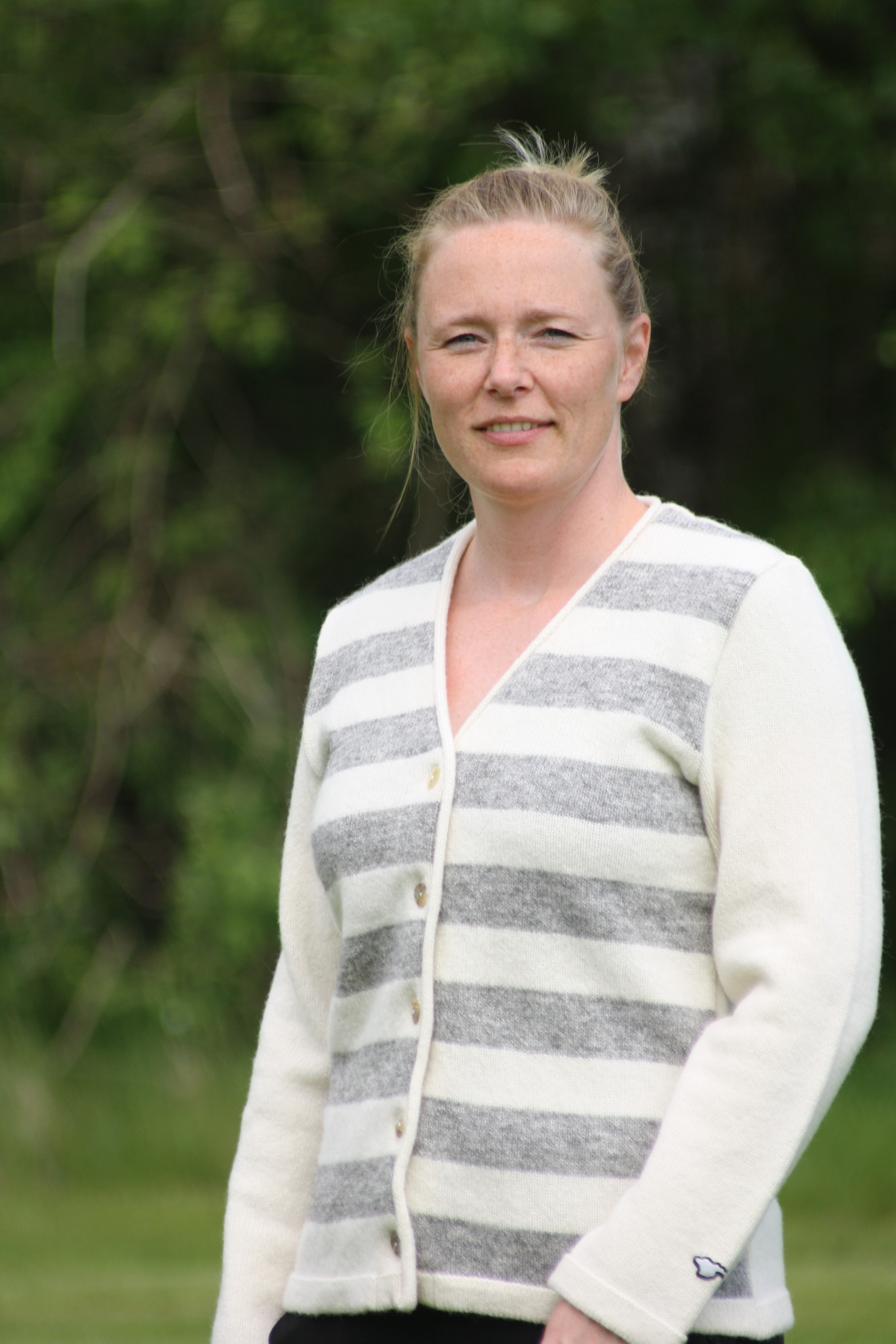 Cardigan asymmetrisk, hvid