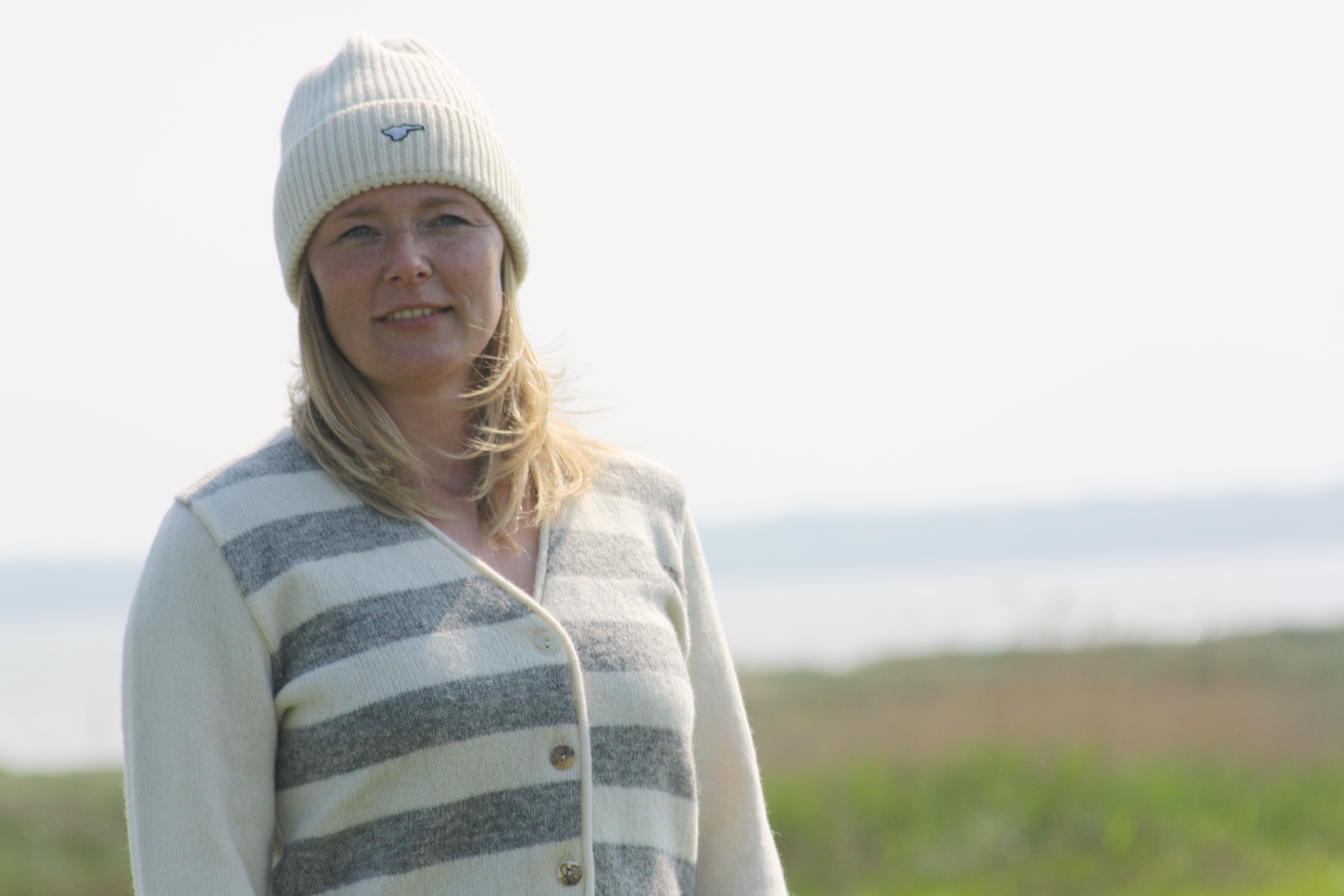Cardigan asymmetrisk, hvid